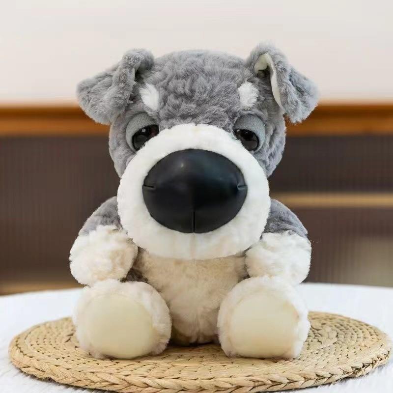 Large Head Dog Plush Toy Husky Soft Stuffed Animal For Kid Gift