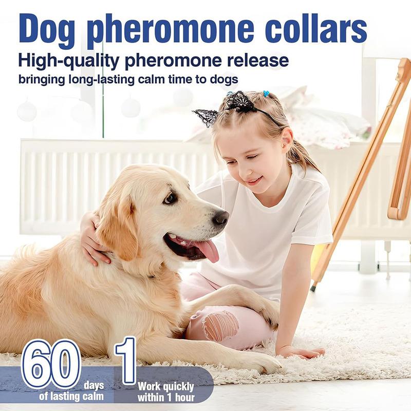 38/70cm Dog Calming Collar Pet Cat Anxiety Reducing Pheromone Collar for Dogs Releases Pheromones for 60Days Helps Calm for Dogs