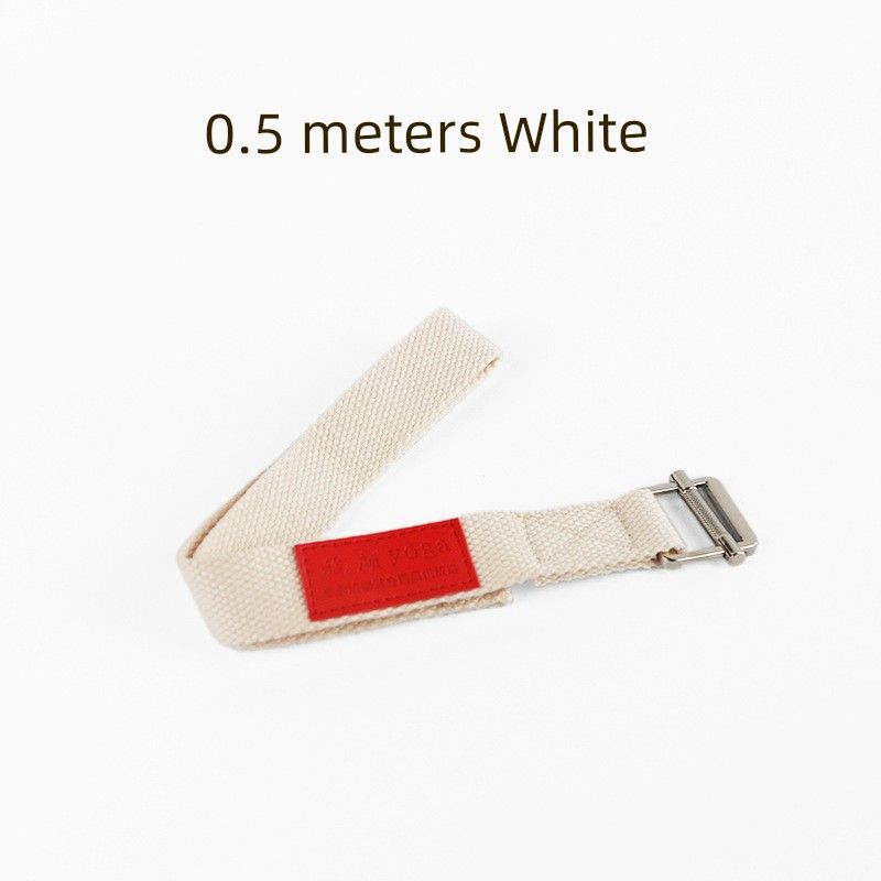 

Yoga Stretch Belt Non-Stretch Iyengar Professional Auxiliary Strap Iyengar Yoga College Professional Stretch Belt Pure Cotton Creamy-white 0.5 meters long