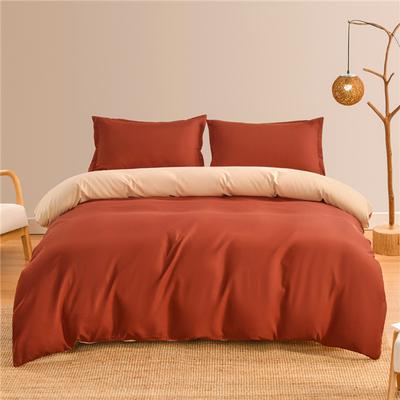 4 pezzi biancheria da letto tinta unita fronte-retro opaca lenzuola copripiumino federa quattro pezzi set tessili per la casa copripiumino