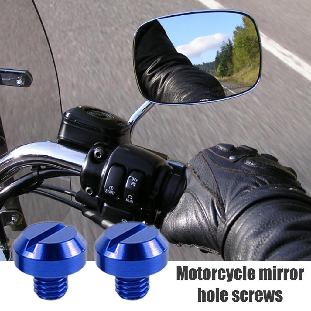 Motorcycle Mirror Bolts | 2 Pcs Universal Motorcycle Mirror Hole Bolts, Motorcycle Rearview Mirror