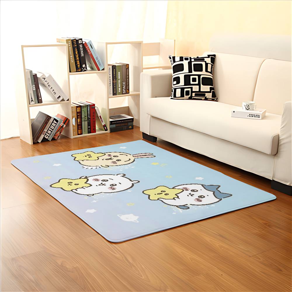 Cute Cartoon C-chiikawa Floor Mats Home Laundry Rug Carpet For Living Room Decor Lounge Area Anti-slip Foot Mat Entrance Doormat