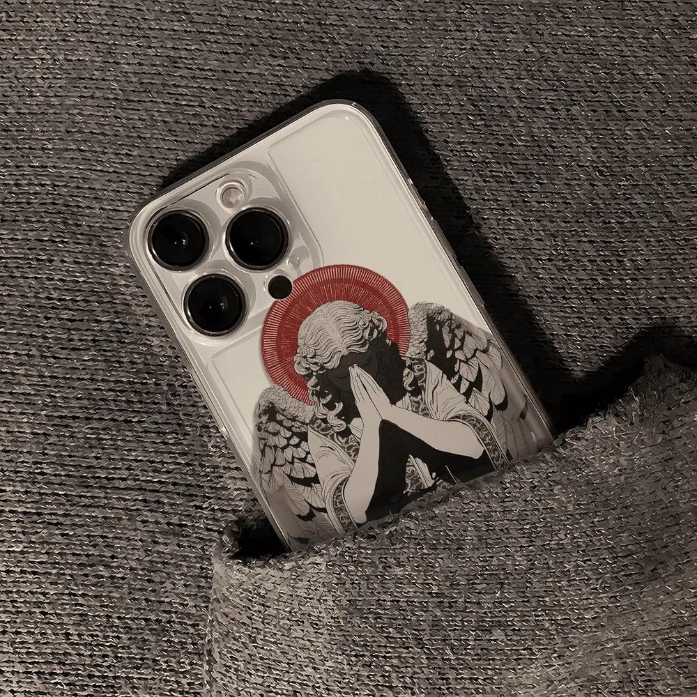 INS Fashion Ancient Greek Statues Retro Phone Case For iPhone 17 AIR 16E 15 14 13 12 11 PRO MAX XR XSMAX 7 8 PLUS Y2K Soft Cover