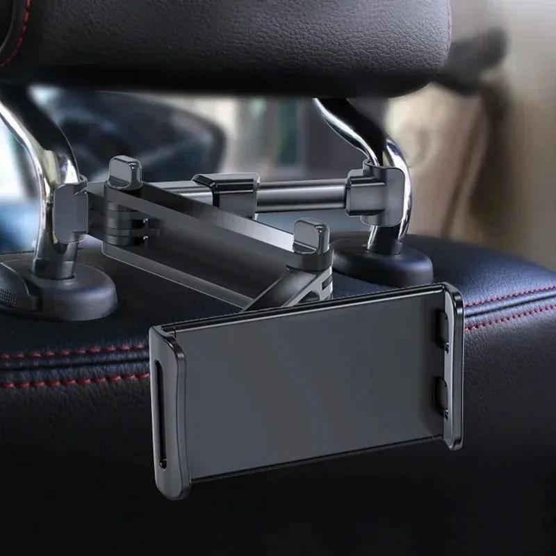 Teleskopický držák na telefon a tablet do opěrky hlavy auta, Kompatibilní se zařízeními 4-11 palců, Držák na zadní sedadlo