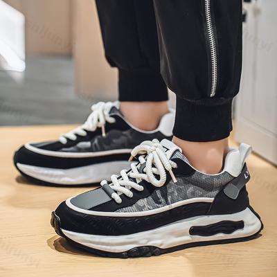 Fashion 2025 Thick Bottom Casual Shoes Men Spring Retro Mesh Breathable Sports Leisure Fashion Trend Comfortable Lace-up Chunky sneakers