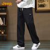 JEEP Men's Ice Silk Loose-Fit Sporty Straight-Leg Pants