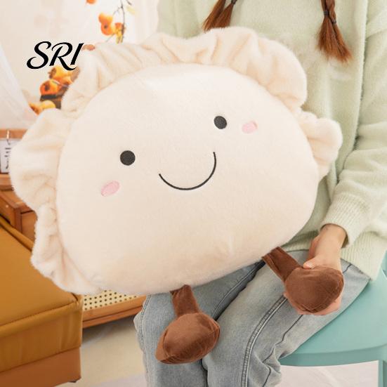 Cartoon Dumpling Pluche Kussen Zacht Gevuld Voedsel Speelgoed voor Bank Bed Auto Schattig Kussen Gezellige Rugsteun Woonkamer Slaapkamer Pluche