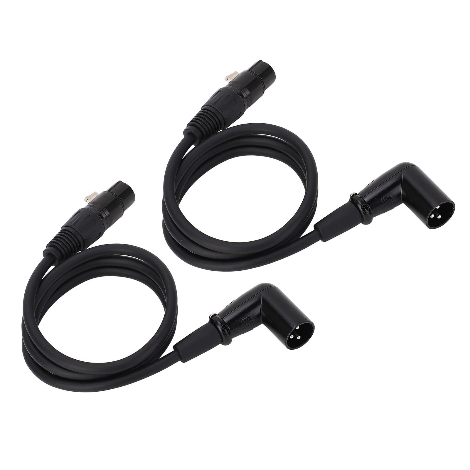 

2 шт. Микрофонные удлинители 3-контактный XLR-папа к маме разъем Микрофонный кабель-адаптер для динамика 0.3 Meter / 1ft