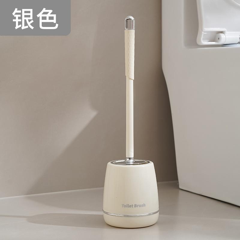 Toilet Brush with Base, Extended Handle, Round Brush Head, Cleaning Brush, No Punching, No Dead Ends, Cleaning Toilet, Toilet Cleaning Brush