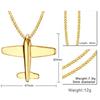 Simple Men Stainless Steel Aircraft Airplane Pendant Necklace Men Chain Necklaces Jewelry Gifts