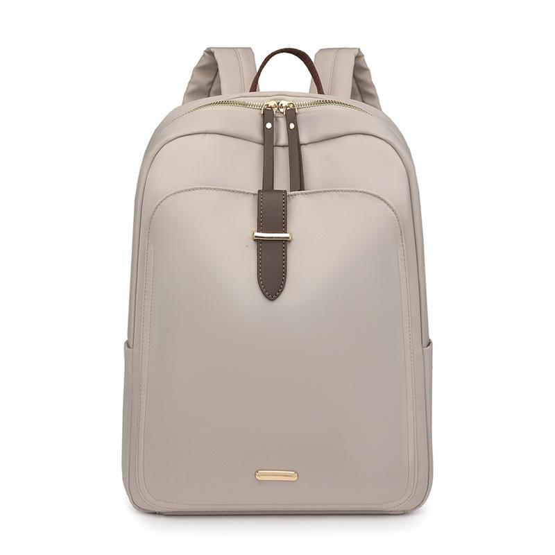 New nylon cloth backpack women s Korean version versatile large-capacity business commuter computer backpack бежевый