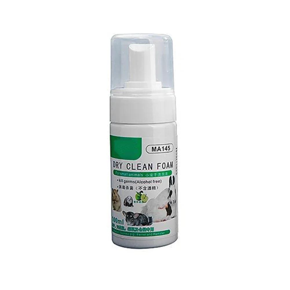 

100ml Hamster Foam Waterless Dry Clean Shower Gel Removes Odour Long Lasting Scent Small Animal Shampoo Pet Cleaning Products