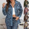 Moda pentru femei, toamnă și iarnă, haină leopard cu nasturi, jachetă ocazională, pulover fleece