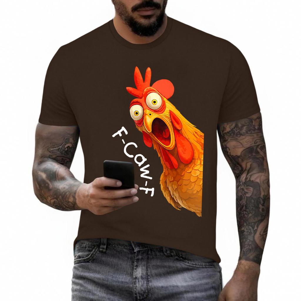Funny F Caw F Chicken Rooster Cawing F-Caw-F Saying Pun T-Shirt