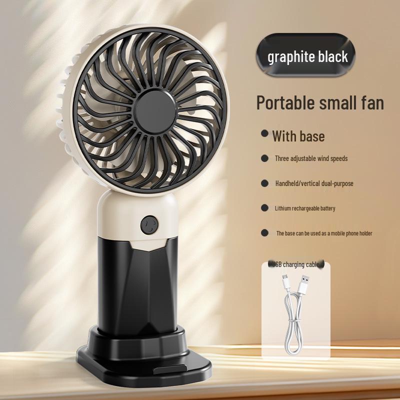 Rechargeable USB Mini Fan: Portable Handheld & Desktop Stand, Ideal Student Gift