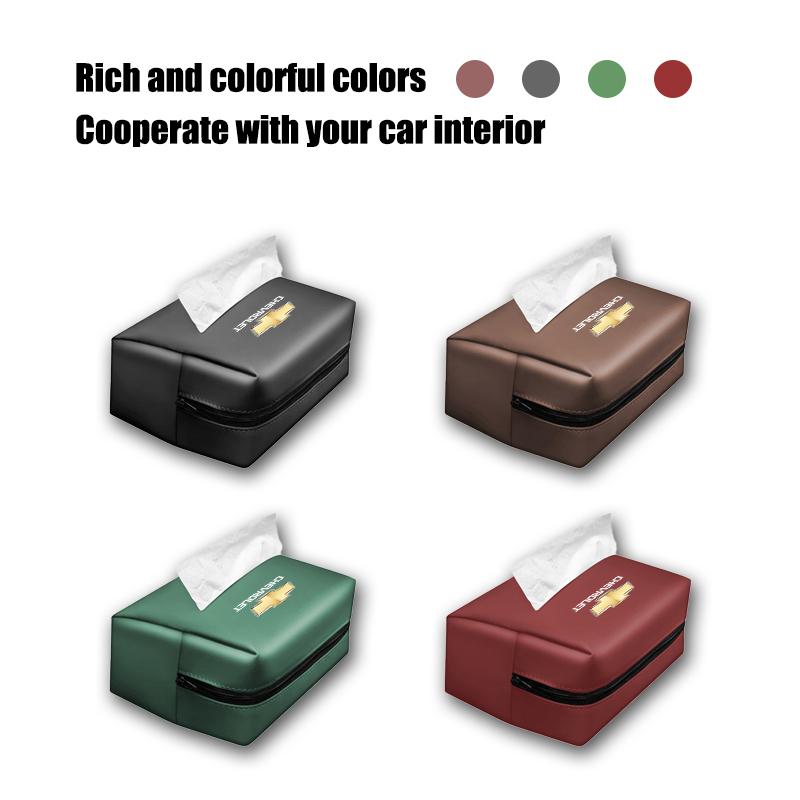 Soft Leather Car Tissue Box Hanging Toilet Paper Bag For Chevrolet Cruze Malibu Colorado Suburban Equinox Blazer Trax Camaro