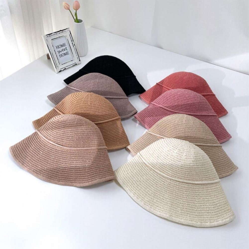 New Arrivals Open Run Women Summer Vacation Look Bucket Hat Knot