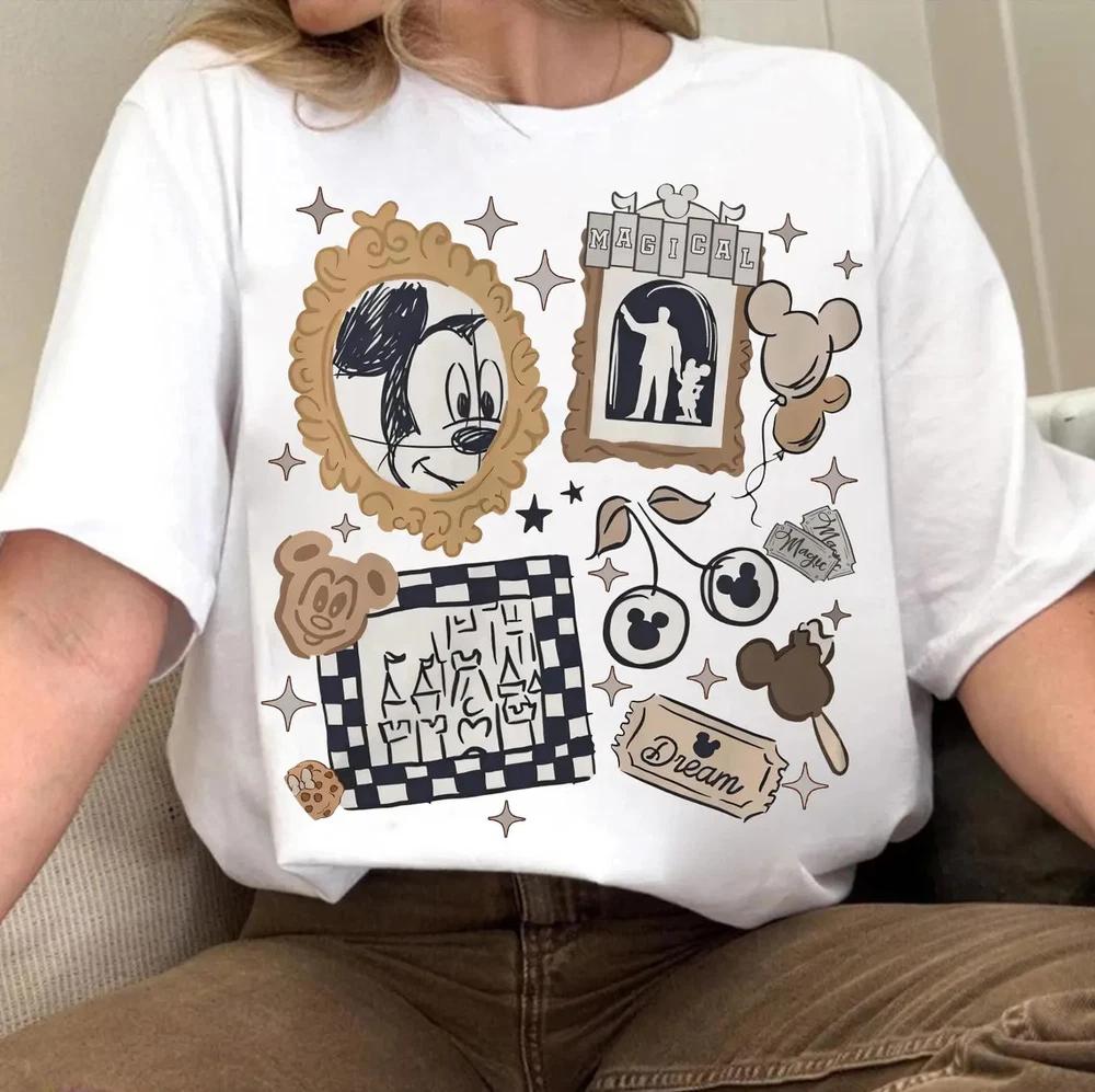 Mickey Mouse Checkered Cute T Shirt Unisex 3 S