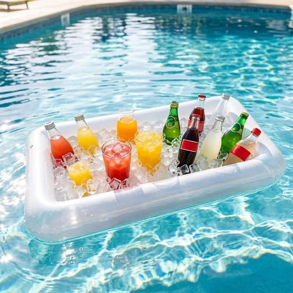 Multi-functional Inflatable Serving Bar PVC Pool Float Tray Inflatable Floating Tray Camping