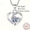 Ladies925Sterling silver necklace with heart-shaped design, fashionable collarbone chain, inlaid with synthetic zircon, a perfect gift for Mother's