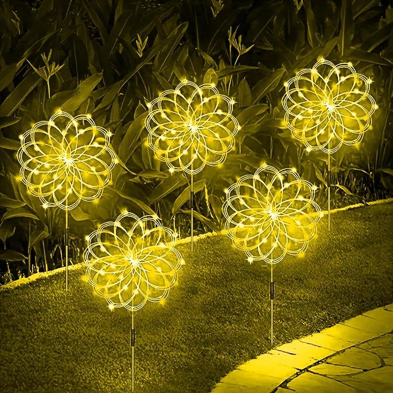 

2026 New Solar Garden Firework Lights, Solar Outdoor Lamp Decoration Solar Garden Firework Lamp Courtyard Lamp 1pcs 200LED