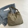 Niliv Canvas Tote Bag, Large Capacity Shoulder Bag, A4 Size, for Men and Women, Solid Color, with Magnetic Closure, Perfect for Commuting, School, or