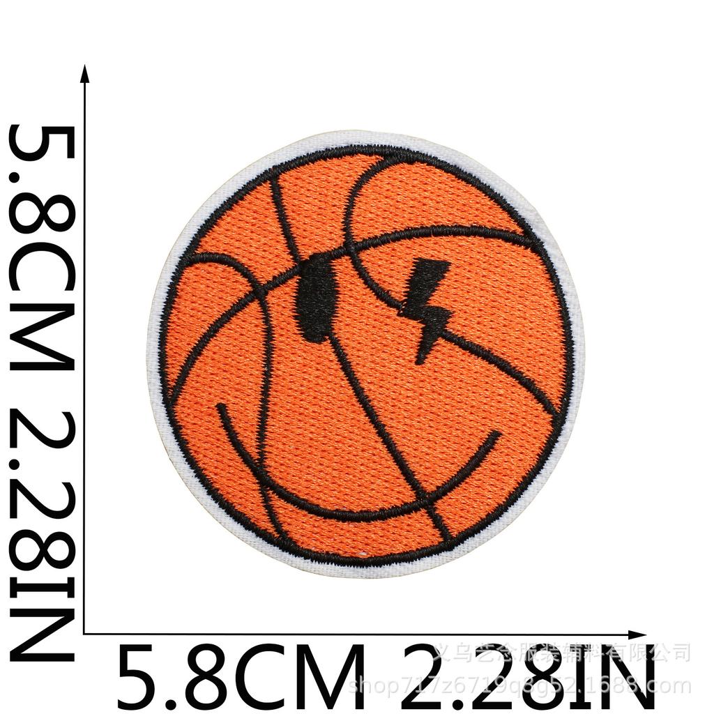 Basketball Theme Embroidery Cloth Sticker Towel Embroidery Team Patch Sticker Clothing Hat Decoration Bow Patch