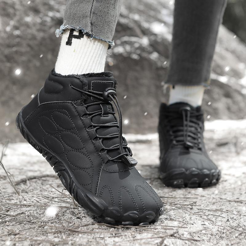 Fashion Winter Booties Men Snow Bare Foot Casual Shoes Outdoor Work Shoes Ladies Warm Fur Men Ankle Shoes Snow Boots