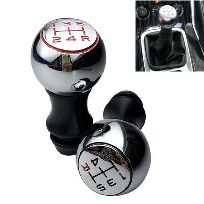 Matte Silver / Chrome Gear Shift Knob Lever Shifter Hand Stick For Peugeot 106 206 306 406 107 207 307 407 301 308 2008 3008 C2 C3 C4