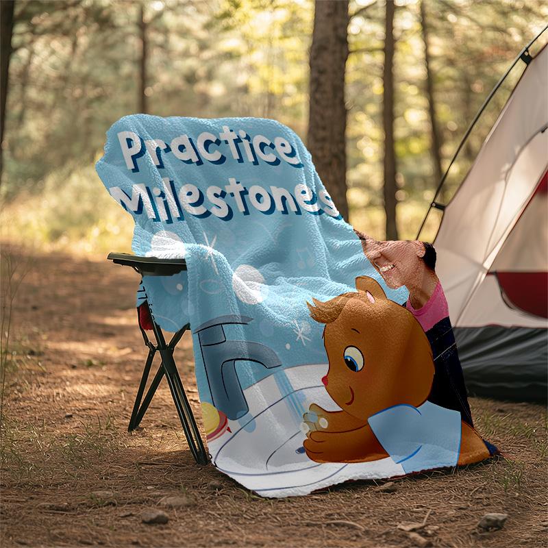 1pc Ms Rachel4 Theme Blanket - Digital Print, Polyester, Cozy for All Seasons, Perfect for Outdoor, Camping, and Travel