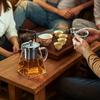 1PCS Glass Teapot Large-Capacity with Stainless Steel Strainer Thickened High-temperature Resistant Teapot for Loose Tea Leaves