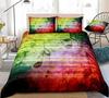 Music Stave Notes Duvet Cover Set Vintage Bedding Set Queen Quilt Cover Retro Bed Set Boys Home Textiles