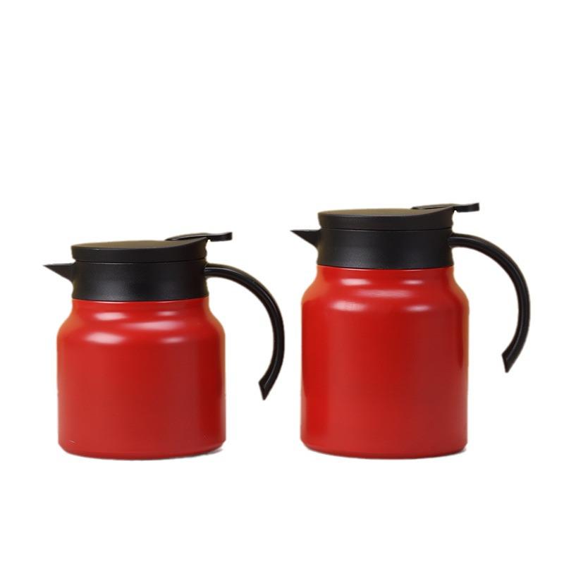 Large Capacity 316 Stainless Steel Stewing Teapot with LED Display and Wood Grain Handle