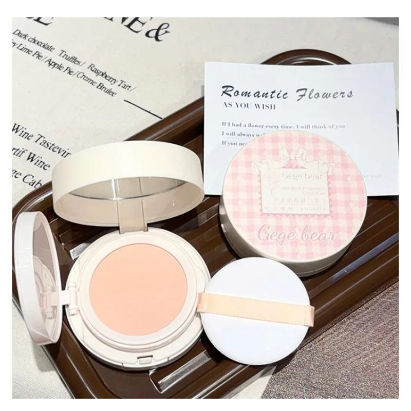 2 in 1 Double Layer Powder Cushion Clear Natural Lasting Brightening Gege Bear Makeup Concealer Loose Powder Cushion Cream