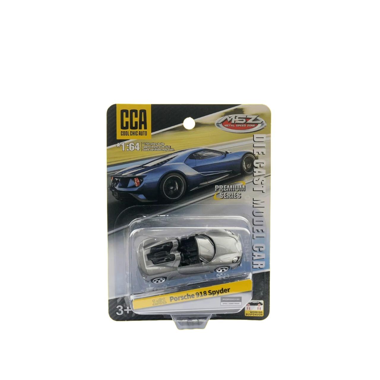 

Игрушечная модель гоночного автомобиля Porsche 918 Spyder Convertible серии 1/64, литые бесплатные колеса, коллекция подарков для детей и мальчиков серый/серебряный