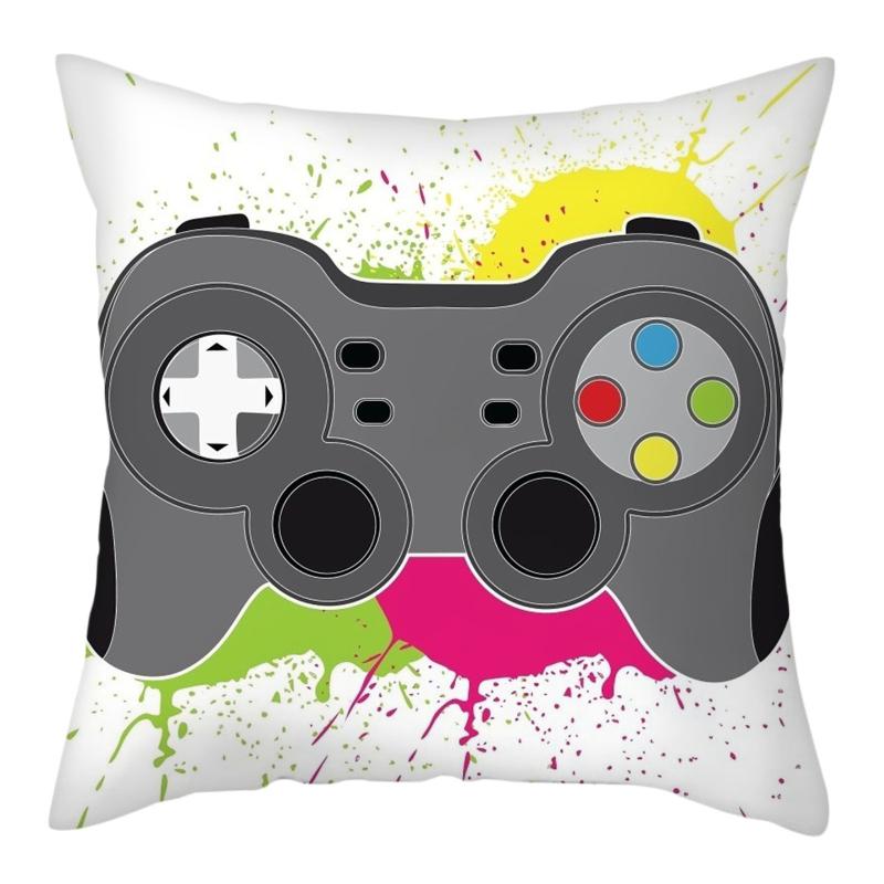Gift for Boy Gamer Print Pillowcase Bedroom Decorative Polyester Cushion Cover  Pillows Decor Home Linen Pillow Case