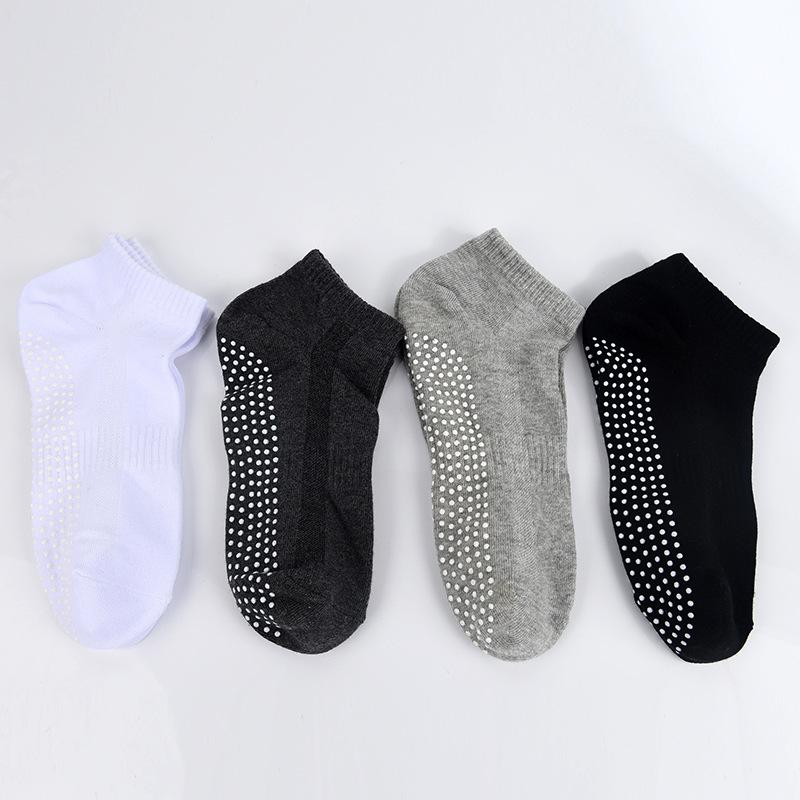 Men'S Dispensing Yoga Socks, Indoor Trampoline Socks, Floor Socks, Sweat-Absorbing Breathable Boat Socks, Boat Socks, Solid Color Non-Slip Socks