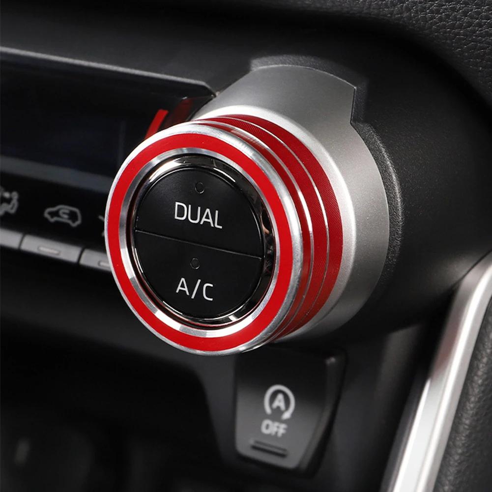 2 Stück Auto AC Klimaregelungsknopf Zierblende Abdeckung für Toyota RAV4 2019 2020 2024 Autozubehör Auto AC Regelknopf Abdeckung