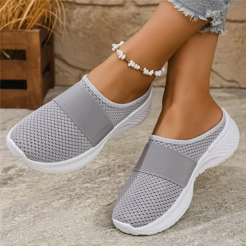 Women's Shoes Simple And Breathable Half Drag Single Shoes Daily Running Sports And Leisure All Match Shoes Women