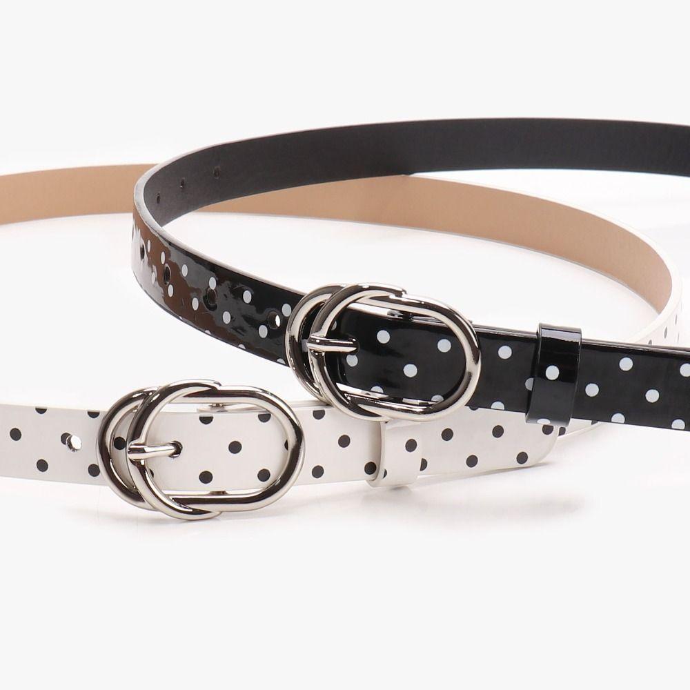 Millennial-Style Polka Dot Belt Dopamine Retro Thin Belt Skirts Waistband Jeans Accessories