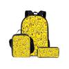 Football Print Three Piece Rucksacks Set for Boys Plus Girls Best Gifts 2D Flat Animated School Carrier for Children