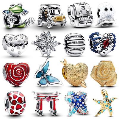Various Shape Charm Bead Fits Original Bracelets Bangle Necklace For Women Luxury Diy Jewelry Party Festival Gifts
