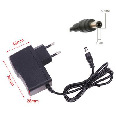AC DC 9V 1A 1000mA Napájecí adaptér Zdroj EU Zástrčka Nabíjecí adaptér s obrácenou polaritou