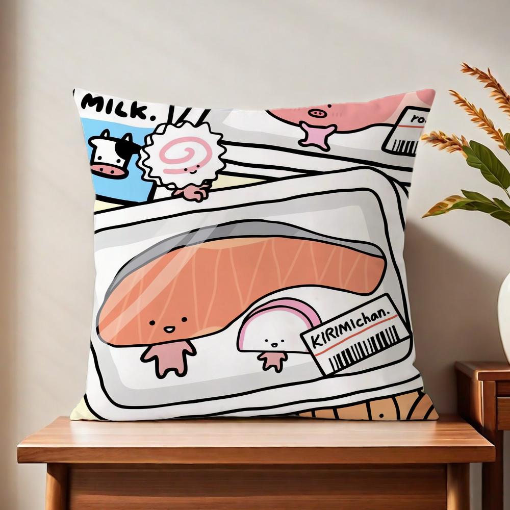 KkIRIMIanime cchan cushion cover For Pillow Printing Sofa Decoration Home Car Room Coffee Shop Office Nordic Simplicity