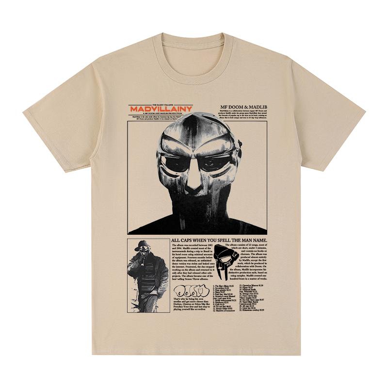 Rapper Mf Doom Vintage T-shirt Madvillainy Metal Music Album Gift Idea Clothes Cotton Men T Shirt New TEE TSHIRT Womens Tops