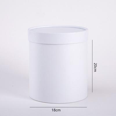 New Round Flower Gift Box Big Solid Color Gift Packaging Paper Box Flower Arrangement Bucket Valentine's Day