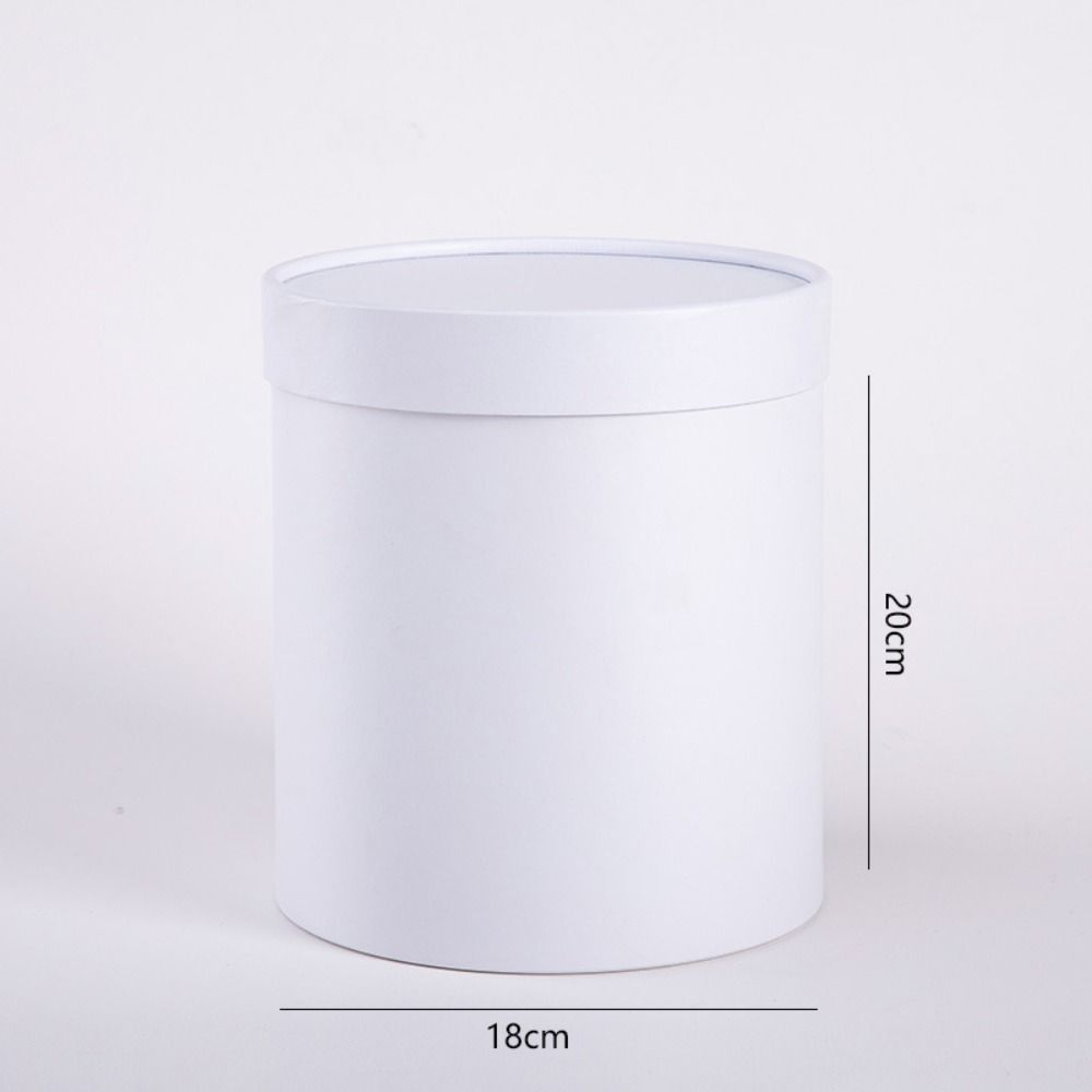 Dárková krabička z jednobarevného balicího papíru Kulatý kbelík na květinovou aranžmá Úložný prostor pro kytici