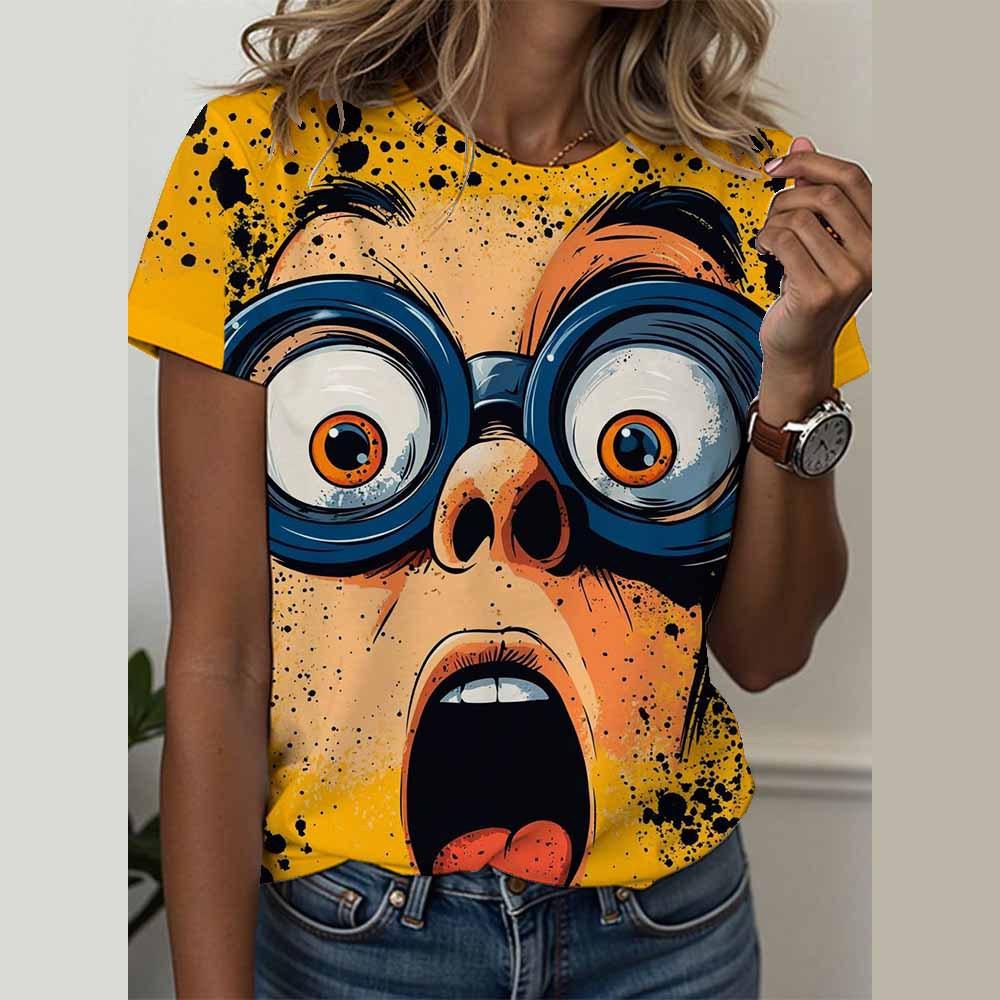 New Short Sleeved Shirt 3D Printed Women's T-shirt Pop Art Summer T-shirt