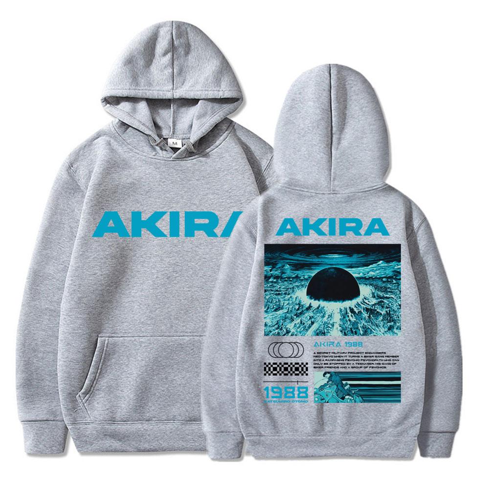 Japanese Anime New Tokyo Akira Hoodie Science Fiction Movie Retro Shotaro Kaneda Long Sleeve Fleece Loose Casual Male