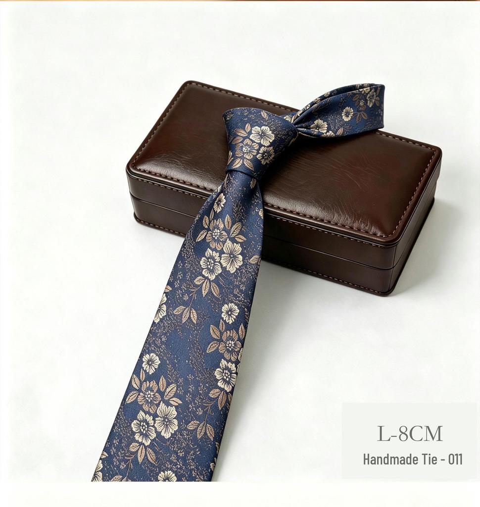 Retro Gray Plaid 8cm Tie: Versatile Coffee Workwear for Men's Business Style